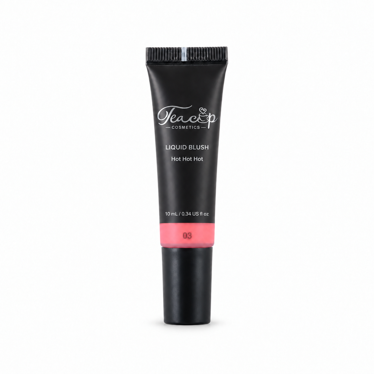 Liquid Blush Hot Hot Hot upright tube with shade name below product name and net contents near base.