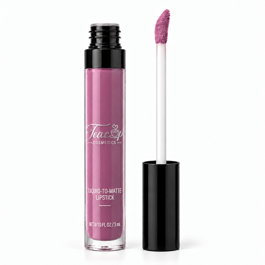 Teacup Cosmetics Liquid-to-Matte Lipstick in Berry Berry