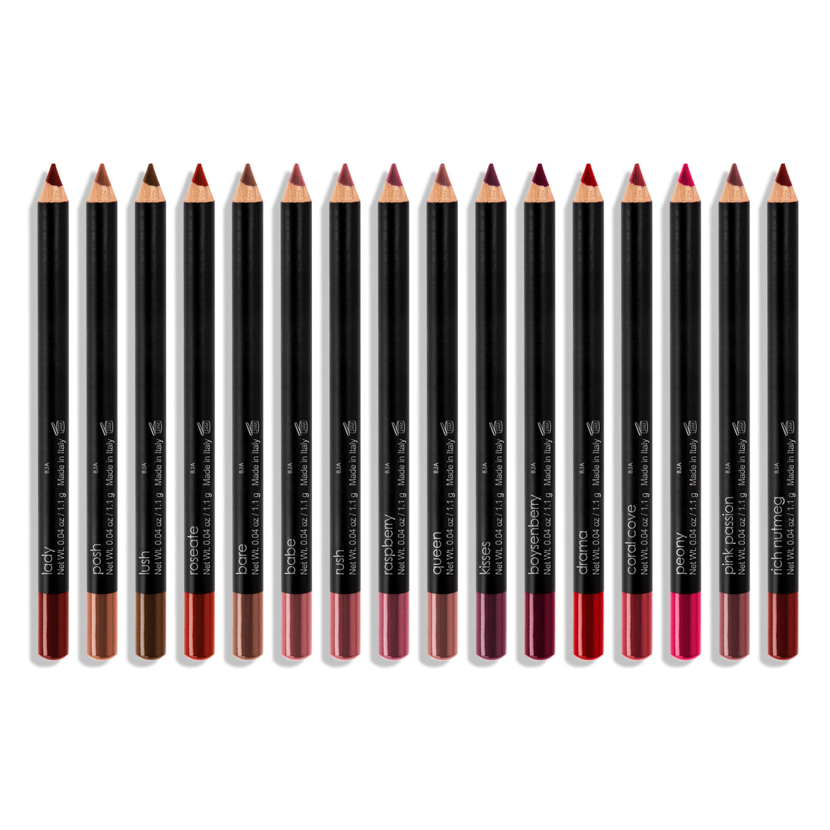 Velvet Lip Liner shade sampler