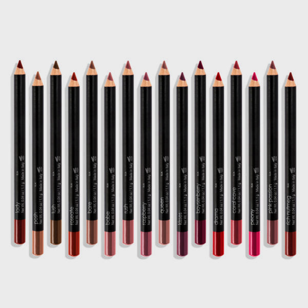 Teacup Velvet Lip Liner shade sampler