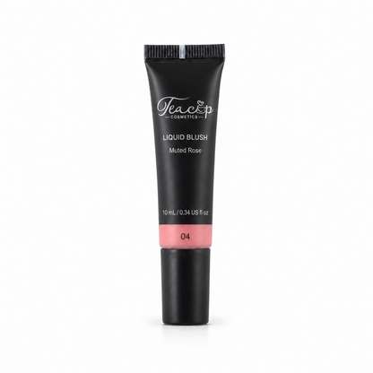 Liquid Blush Muted Rose upright tube with shade name below product name and net contents near base.