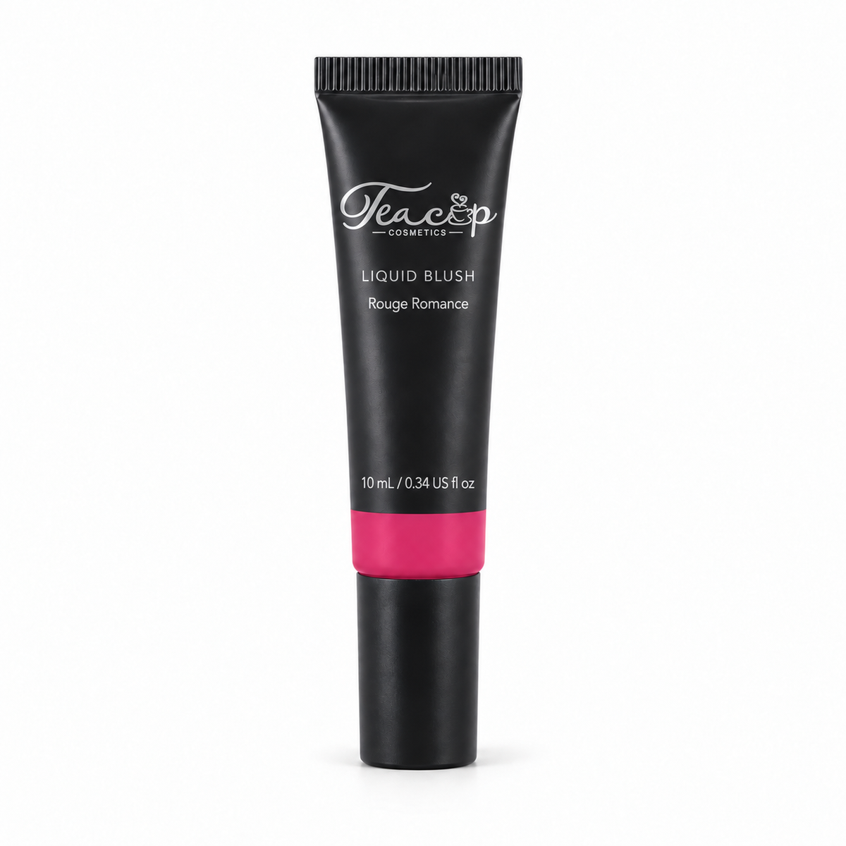 Liquid Blush Rouge Romance upright tube with shade name below product name and net contents near base.