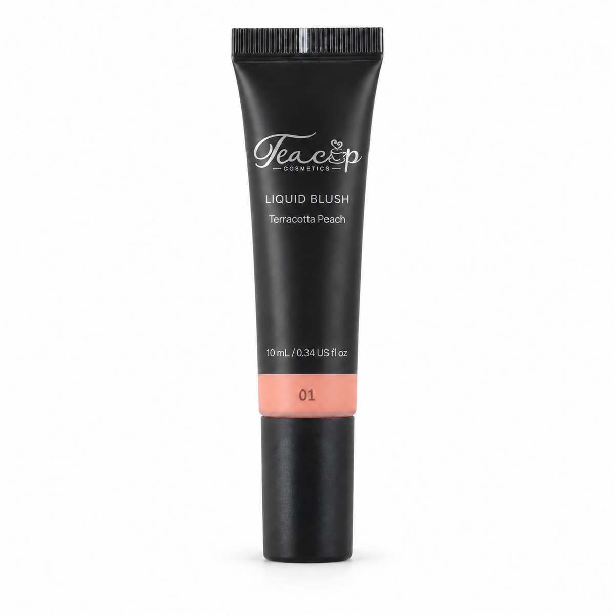 Liquid Blush Terracotta Peach upright tube with shade name below product name and net contents near base.