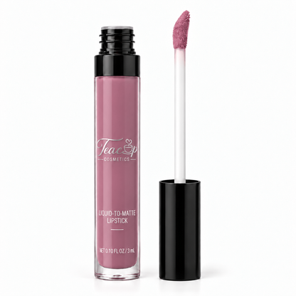 Teacup Cosmetics Liquid-to-Matte Lipstick in Bombshell