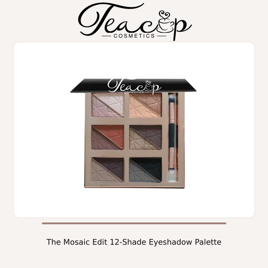 The Mosaic Edit 12-Shade Eyeshadow Palette | Teacup Cosmetics