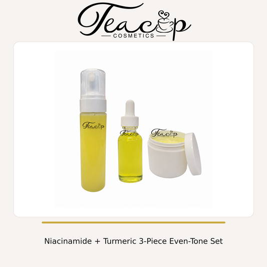 Niacinamide + Turmeric 3-Piece Even-Tone Set | Teacup Cosmetics