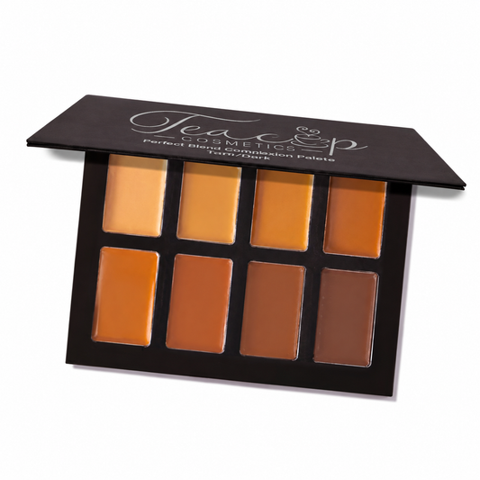 Perfect Blend Complexion Palette Tan/Dark | Teacup Cosmetics