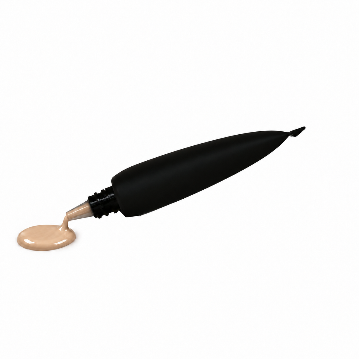 Teacup Cosmetics Radiant Satin Foundation 102, squeeze tube with small foundation spill