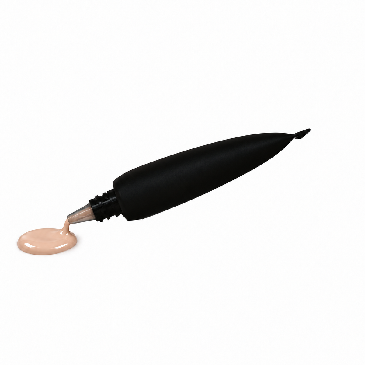 Teacup Cosmetics Radiant Satin Foundation 105, squeeze tube with small foundation spill