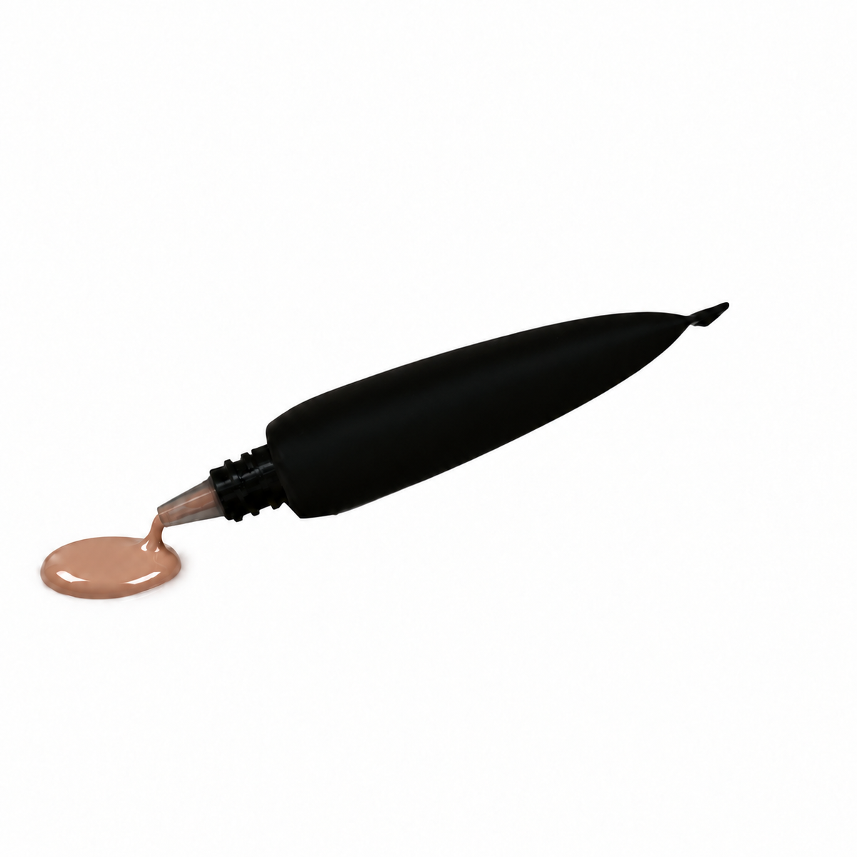Teacup Cosmetics Radiant Satin Foundation 125, squeeze tube with small foundation spill