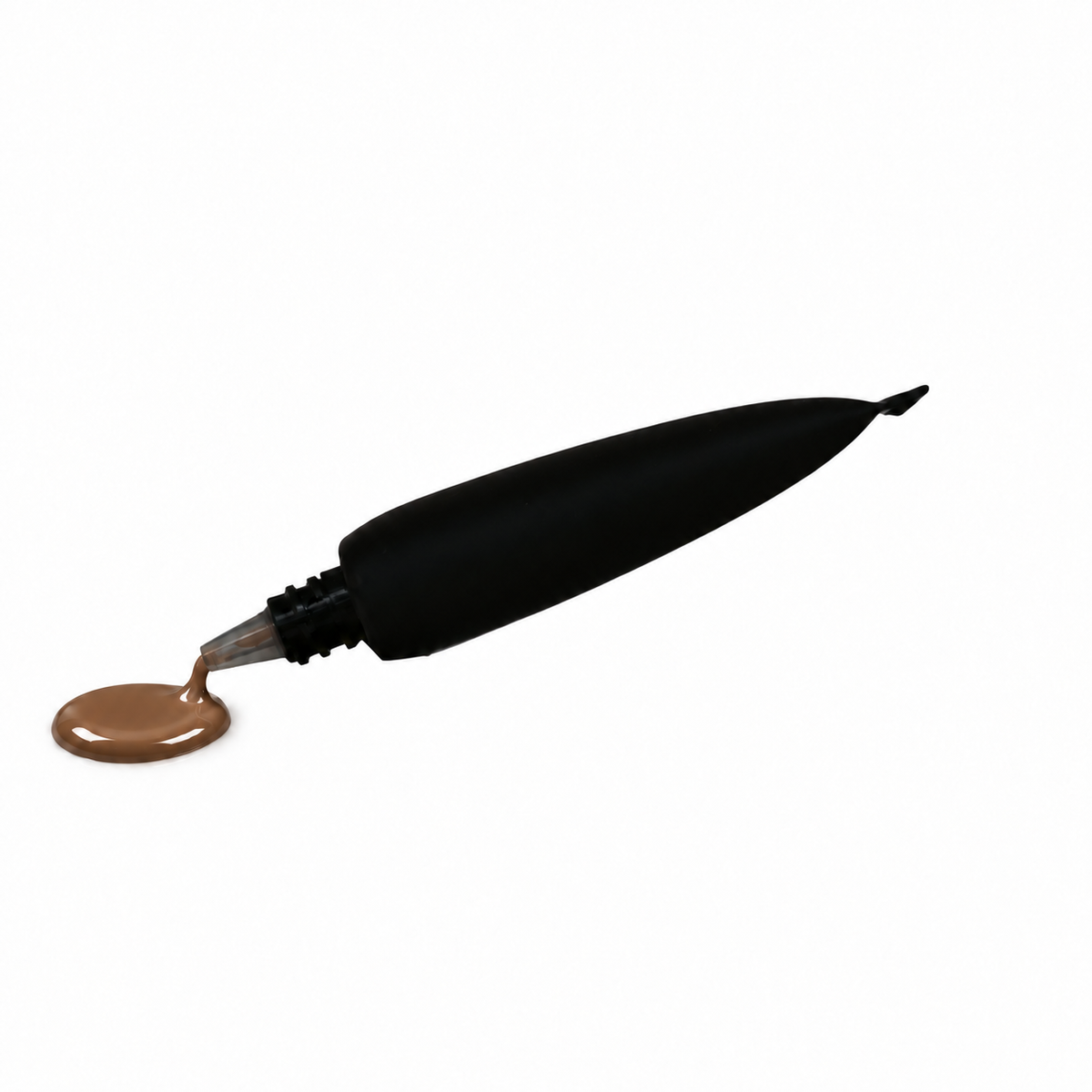 Teacup Cosmetics Radiant Satin Foundation 140, squeeze tube with small foundation spill