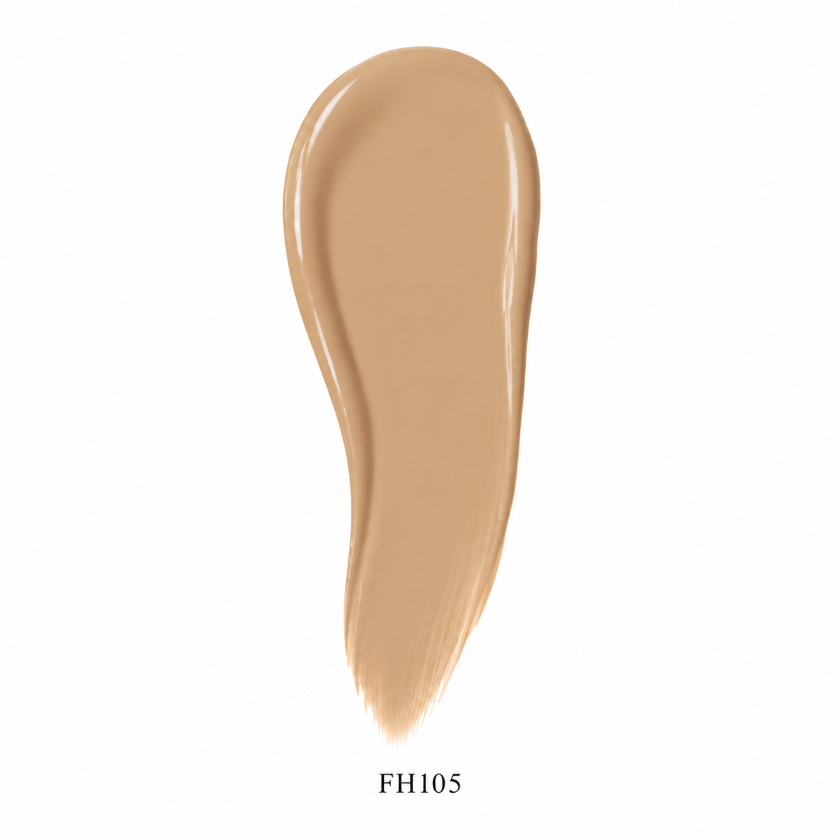 Teacup Cosmetics Velvet Matte Foundation 105, individual cream swipe swatch