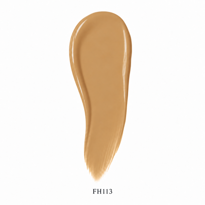 Teacup Cosmetics Velvet Matte Foundation 113, individual cream swipe swatch