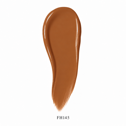 Teacup Cosmetics Velvet Matte Foundation 145, individual cream swipe swatch